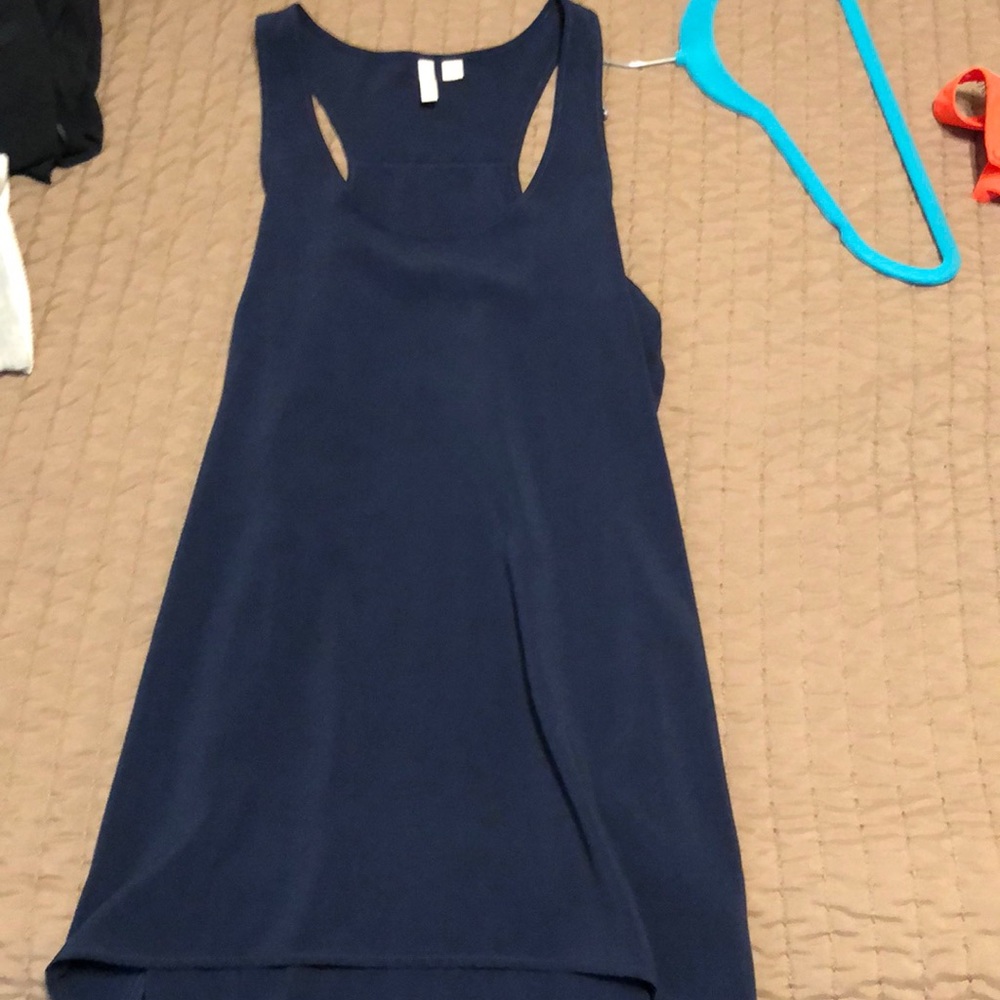 Frenchi Navy Blue Flowy Blouse